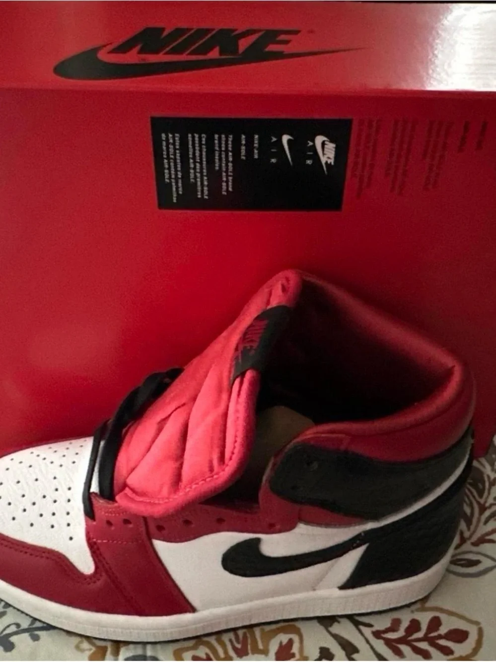 Women's Air Jordan 1 Retro High OG 'Satin Red'  Size 5
